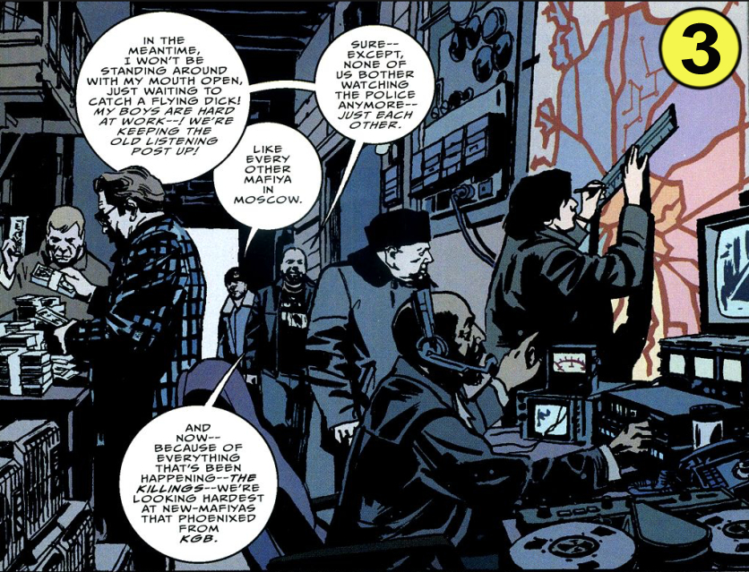 Shadowy scene from The Winter Men #4, copyright 2006 Brett Lewis and John Paul Leon